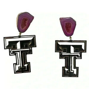 Texas Tech Gameday School Spirit Geode Earrings